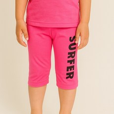 강추 여아 워터레깅스 레터링 5부 핑크 수영복