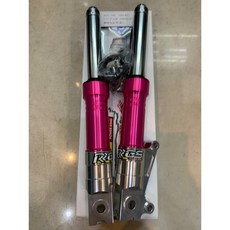 RRGS DIO前叉cnc前叉 降低4cm 27/12mm 迪奧降低前避震 RRGS前避震, 1個, 銀頭桃紅身