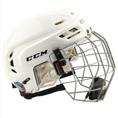 아이스하키 헬멧 장비 훈련 마스크 보호구, 로고 레드 XL 60-64