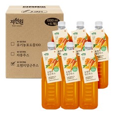 자연원 오렌지당근주스, 6개, 1L