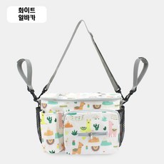 다용도 유모차 파우치 대용량 수납 산책용 가방, 1개, 화이트알파카