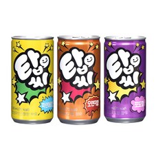 탑씨 190mL 3종 (오렌지/파인/포도) 10캔씩 총 30캔 탄산음료 안심박스포장, 60개