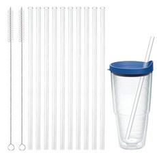 UWSTE Tervis 텀블러 709.8ml(24온스)와 호환되는 빨대 10팩 재사용 가능한 식품 등급 플라틱 Tervis와 호환147811, UWSTE Tervis 텀블러 709.8ml(24온스)