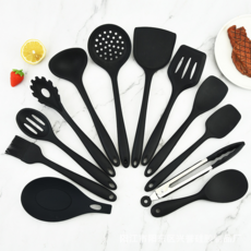 矽膠鍋鏟 高溫防燙 易清洗 廚房用具12件套, 紙盒