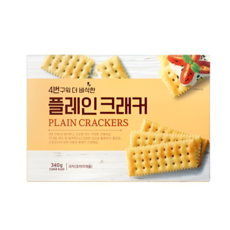 4번구워 더 바삭한 플레인 크래커, 6개, 340g