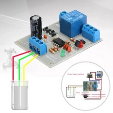12V 자동 물 액체 레벨 컨트롤러 센서 모듈 수위 감지 펌핑 배수 보호 회로 기판, 한개옵션0