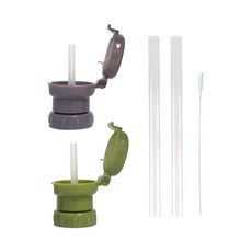 포네르 물병 스트로우캡 3종, 포네르 물병캡(2P)+실리콘빨대(2P)+세척솔(1P), 1세트