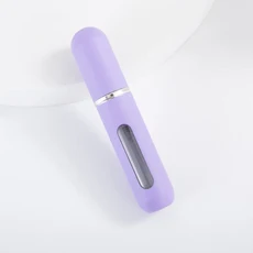 6 색 마카롱 바닥 충전 향수 디스펜서 병 샘플 5ML 자체 충전 미니 여행 빈 용기 스프레이 도구, 01 Macaron Purple