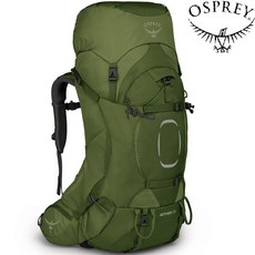 Osprey Aether 55 男款登山背包，透氣舒適，多功能收納，耐磨耐用, 蔥芥綠 Garlic Mustard G,L/XL
