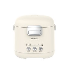 zemkon 智慧電鍋 1.2L 12H預約/保溫, 米白-鈦釜膽, 迷你小電飯鍋