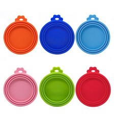 螢宇寵物用品 罐頭保鮮封口蓋 寵物食品罐頭保鮮 罐頭封口 硅膠密封蓋 防漏保鮮蓋, 1個, 顏色隨機