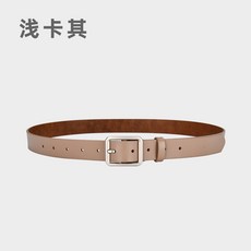 真皮女士腰帶 方扣皮帶