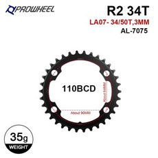 Prowheel 로드 바이크 체인링 110 BCD 50T 34T 자전거 크라운 130 스피드 스타 53T 39T 체인 휠 사이클링 부품, 3)110BCD 34T 4 bolts 2, 1개