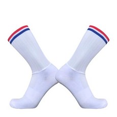 남녀공용 통기성 사이클링 양말 미끄럼 방지 실리콘 심리스 에어로 양말 로드 바이크 2023 여름, 2)Stripe