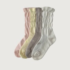 우쭈쭈베이비 1+1+1+1 무압박 산후조리원 당뇨 발목조임없는 순면 양말 4P, 1세트