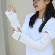 방한 방수 라이딩 예쁜 망사 오토바이 오토바이용품 커플 장갑 슬리브 여름 아이스 제품 아이스토시 차단토시 자외선, 6.원사이즈 실버스트라이프 화이트