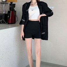 高腰收腹字母九分緊身彈力瑜伽褲