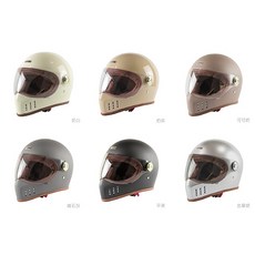 華泰 K-866V 鎖鏡山車帽 復古全罩安全帽 內襯可拆《遠古騎士》, 鐵石灰,M