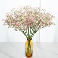 할메이드 생화같은 조화 꽃 hf36 안개꽃 6p, hf36 안개꽃 6p 핑크