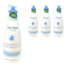 리브클린 젠틀 모이스처 저자극 어린이용 샴푸 & 워시 올인원클렌저, 4개, 750ml
