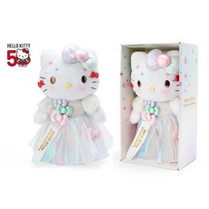 Hello Kitty 50週年紀念布偶 - 小花花日本精品 生日收藏公仔, 1個
