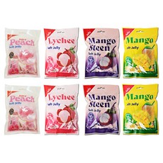 쥬시 젤리 세트 100g x8봉지(망고/복숭아/망고스틴/리치 각 2봉지씩), 8개