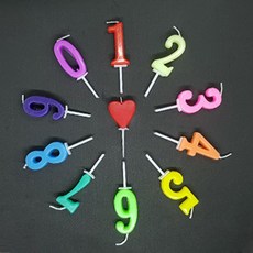 생일초 숫자초 파티 케이크초 기념일초, 1개, 2번(pvc포장)