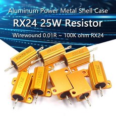 20 25W 10K RX24 전원 150 10 알루미늄 금속 권선 1K 100 케이스 OHM 저항, 10R