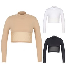 KIM YUNG J GLF 여름 냉감 기능성 하프망사 반목 여성 크롭 골프 이너티셔츠 DPMLQT68