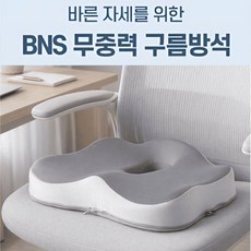 [홈쇼핑] BNS 자세교정 메모리폼 무중력 편안한 구름방석, 그레이색상