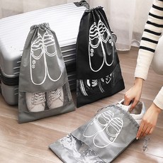 용군스토어 신발 보관 주머니 컬러 여행신발가방, 그레이