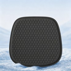 [여름 필수템] 쿨링 젤 시트 통풍 방석 (차량용/사무실), 딥 블랙