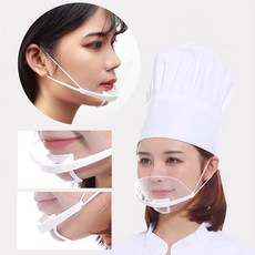 투명 위생마스크 개별포장 1개 식당용 주방마스크 주방위생 식당위생 위생용품 음식점마스크, 투명 위생 마스크(벌크)