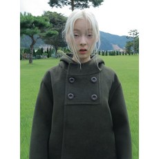 OAFISH QUAD BUTTON SHORT COAT KHAKI