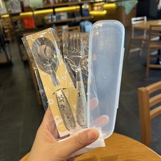 QDAD 316不鏽鋼兒童匙勺子加長版16cm長柄中大童國小國中生, 馬車加長匙+小熊304小叉+盒,全新, 1個, 單品