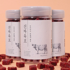 진짜육포 강아지 간식 져키 180g, 소고기, 3개