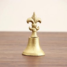 레트로 노스탤직 빈티지 주철 핸드벨 웨딩 장식 교회 교실 호텔 공예 알람, 1개, 3. 1 pc gold