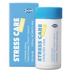 DOH 스트레스케어 스마트 10대를 위한 테아닌 영양제 (테아닌 비타민B컴플렉스 비타민D 비타민C), 1개, 60정