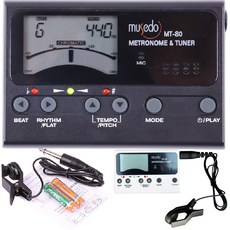 三合一調音器 電子節拍器 吉他調音器 附發票 吉他 貝斯 小提琴 烏克麗麗 MT80, 1個