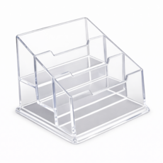 투명 아크릴 명함 거치대 사무실 매장 명함꽂이 명함 보관함 디스플레이 스탠드, 1개, 3단