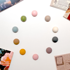 하루아즈 파스텔 미니 냉장고 자석 원형 유광 무광 10종 세트, 혼합색상