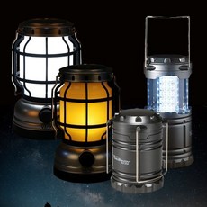 LED 감성 캠핑랜턴 2종 슬라이딩 캠핑용전등 건전지 충전식 5핀 무드등 주광색 전구색 겸용, 2_LED 주광 전구 겸용 충전식 캠핑랜턴, 1개
