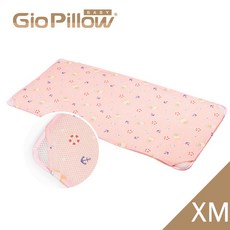 GIO Pillow 智慧二合一有機棉超透氣嬰兒床墊 XM號 (70x120cm) 寶寶透氣床墊 兒童睡墊 幼兒園睡墊 大床, 1個, 二合一XM號-水手熊粉