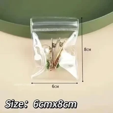 50PCS Ziplock 쥬얼리 가방 안티 변색 투명 파우치 귀걸이 반지 보관 재사용 가능한 여행 주최자, 02 50pcs, 02 6x8cm