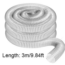 LED전구 진공 청소기 용 50mm PVC 호스 산업용 먼지 추출기 목공 벨로우즈 투명 먼지 수집 파이프, 01, [01] 3 m