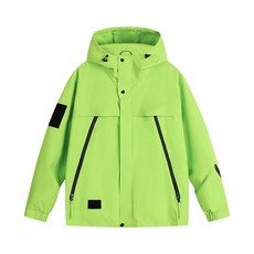 三合一衝鋒衣 奧德絨內膽 情侶款 防風防水外套 登山運動服 可拆卸內襯 亮綠色 3XL