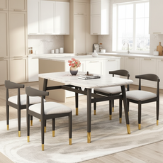 태영스토어 홈 인테리어 4인 식탁 테이블, 4인용, 마블화이트