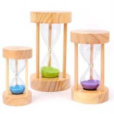헤이영 원목 모래시계 책상시계, 5분