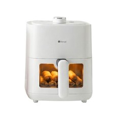 이놀 투명창 심플 1인용 2L 에어프라이어, 화이트, EW043