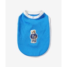 예일 엠브로이더리 댄 쿨코튼 도기 슬리브리스 블루 105537, 1개